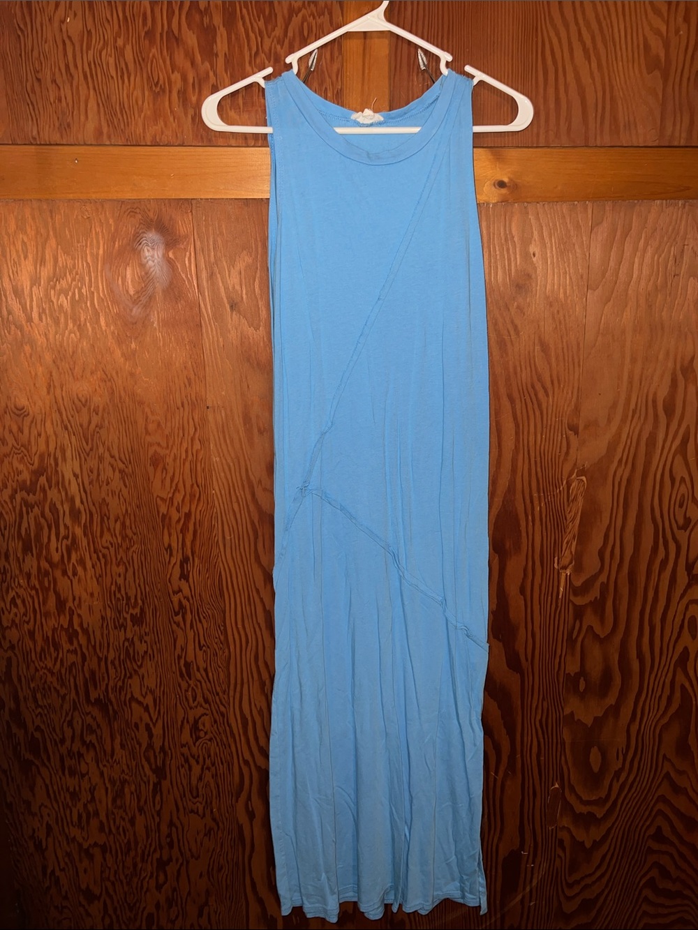 Sleeveless Light Blue Maxi Dress - Casual Summer Style